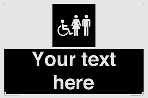 Custom information: black panel disabled female and male